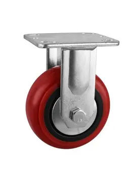 1 Шт 5-Дюймовое Тяжелое красное Направляющее колесо Диаметром 125 мм, Корейское фиксированное Колесико, Тележка для логистики, Максимальная нагрузка 250 кг