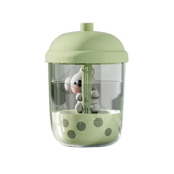 1 Шт., Новая Милая Чашка для чая с молоком Коала, Увлажнитель Воздуха с высокой Запотеваемостью, Бытовой Маленький Портативный Настольный USB Мини-парфюм, зеленый