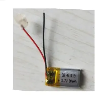 10 шт./лот 401119 3,7 В 80 мАч Полимерная литий-ионная LIPO Аккумуляторная батарея Для 3D-очков Bluetooth Гарнитура