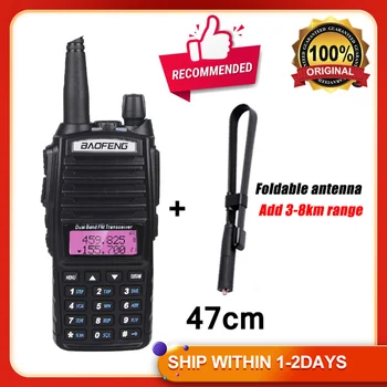 100% Оригинальный Приемопередатчик Рации Baofeng UV 82 10 км Двойной PTT UV82 Walkie Talkie VHF UHF Сканер Радио UV-82 Ham Радио