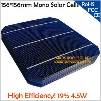 100 шт./Лот Солнечная батарея класса А Моно 156x156 мм, Высокоэффективные солнечные элементы 19,4% для изготовления фотоэлектрической панели, Купить фотоэлемент, получить фотоэлектрическую ленту