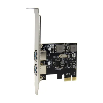 2-Портовая карта расширения USB 3.0 PCI-E, внешняя карта PCIe с двумя портами USB3.0, с 2 модулями питания, настольный чипсет NEC win10