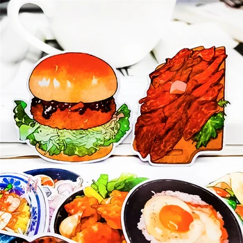 20 штук Креативных кавайных Наклеек для гамбургеров, сделанных своими руками, Красивые наклейки/декоративная наклейка/Фотоальбомы 