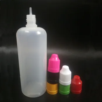 200 шт. Полиэтиленовая бутылка-капельница для жидкости объемом 120 мл, пластиковая бутылка из мягкого полиэтилена с защитой от детей для геля для ногтей для сока