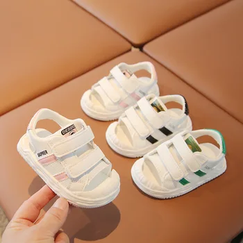 2023 Новые летние детские сандалии для мальчиков, сетчатая дышащая обувь для девочек, открытые нескользящие пляжные сандалии, Модные детские кроссовки