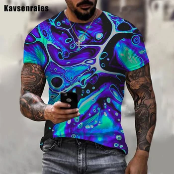 2023 Яркая мужская футболка с 3D принтом, Унисекс, мода Harajuku, повседневные топы с коротким рукавом и круглым вырезом Оверсайз