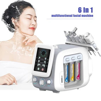 6 В 1 Hydra Micro Dermabrasion Машина для ухода за кожей, Гидро-процедуры для лица с горячей водой и плазменной ручкой, косметический аппарат