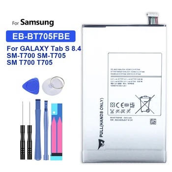 B-BT705FBE EB-BT705FBC 4900 мАч Сменный Аккумулятор для планшета Samsung Galaxy Tab S 8,4 T700 T705 SM-T700 T701 SM-T705 Аккумулятор
