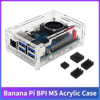Banana Pi BPI M5 Акриловый Корпус Прозрачная Крышка Корпуса для Одноплатного компьютера 4 ГБ оперативной памяти Banana Pi BPI M5 Дополнительный Радиатор вентилятора