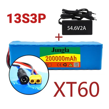 Batterie 13S3P 48V 200Ah XT60 Lithium-ion 1000w, pour vélo électrique 54.6V avec BMS intégré et chargeur inclus