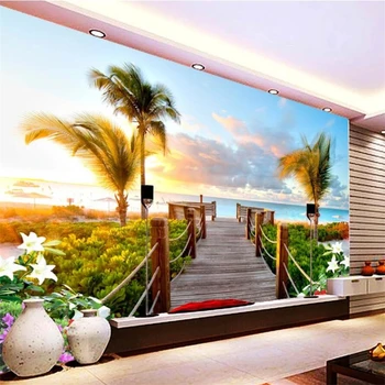 beibehang Пользовательские обои 3d трехмерная картина маслом пейзаж фотообои ТВ фон стены papel de parede обои
