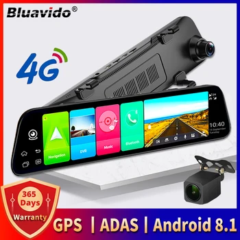 Bluavido 8 в 1 Автомобильная Зеркальная Камера заднего Вида 4G Android Навигация ADAS Dash Cam 1080P WiFi Видеомагнитофон Автоматическая Помощь Удаленному Видеорегистратору