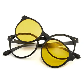 DOISYER Новый комплект для ПК зеркальные поляризационные солнцезащитные очки 5 в 1, зажимные поляризационные очки, многоцветные модные солнцезащитные очки