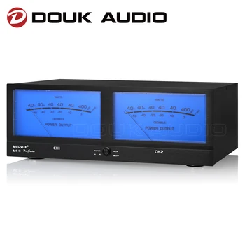 Douk Audio Dual VU Meter Микрофон + Линейный Переключатель Рассеивания аналогового сигнала Коробка ДБ Панельный Дисплей Индикатор уровня звука RCA/XLR Sond