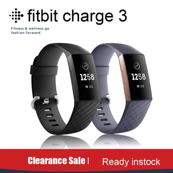 Fitbit Charge 3, отслеживающий фитнес-активность, смарт-часы, спортивные ремешки, отслеживание сердечного ритма, сна, активности.