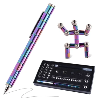 HCKG Многофункциональный набор Магнитных полюсов, Новые Металлические Магнитные ручки, Модульная игрушка, Стресс-Непоседа, Антистресс, Фокус, Сенсорная ручка для рук, Подарки