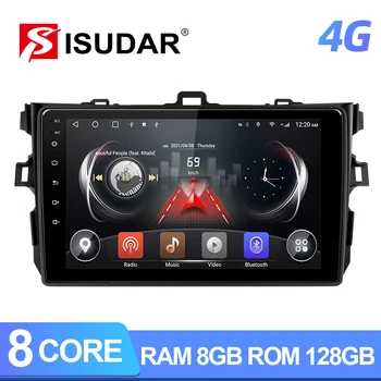 ISUDAR T72 Автомобильный Радиоприемник Для Toyota Corolla E140/150 2007-2011 Android 10 Мультимедийный GPS DVR Камера RAM 8 ГБ ROM 128 Гб 4G WIFI QLED
