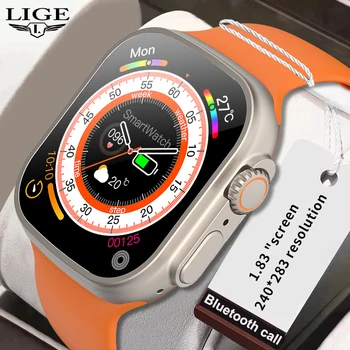 LIGE Модные Спортивные Умные Часы для Здоровья, Голосовой Ассистент, Браслеты, Будильник, Браслеты с Пользовательским набором, Bluetooth-вызов, Смарт-часы