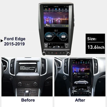 PX6 2 Din Автомобильный Радиоприемник Bluetooth Экран Android 9,0 GPS Навигация Мультимедийный Плеер Для Ford 2015 2019 Edge Авторадио Головное Устройство