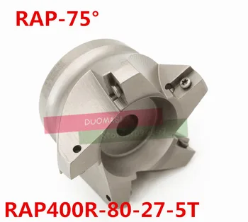 RAP400R 80-27-5T Диаметр резания торцевой фрезы с положительным наклоном 75 Градусов Для пластин APMT1604