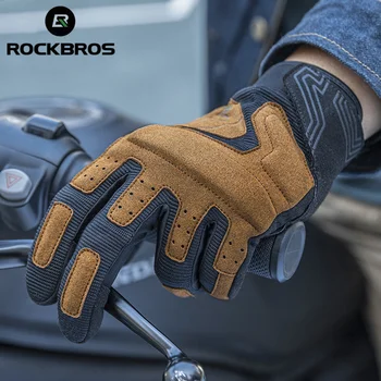 ROCKBROS Весенне-летние перчатки Дышащие противоударные Велосипедные перчатки Для езды на открытом воздухе Перчатки с сенсорным экраном Велосипедные перчатки удобные