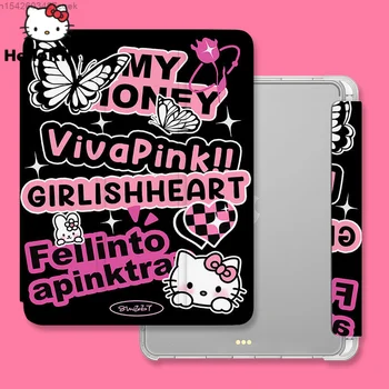 Sanrio Hello Kitty Чехол для iPad Классный Чехол iPad 10,2 10,9 Дюймов Mini6 Air5 Трехслойный Модный Чехол iPad Pro 11 12,9 Защитный Чехол