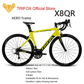 TRIFOX Official Store 700C AERO Full AERO Carbon V Brake Quick Release Подходит для DI2 и механических дорожных велосипедов Frameset X8QR