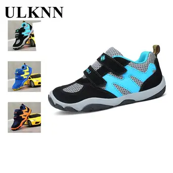 ULKNN/ Детская обувь для мальчиков, Кроссовки для бега, детская спортивная обувь, Чистая Сетчатая кожа, Дышащая TPR, легкая школьная обувь для студентов