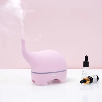 USB Аромадиффузор Kawaii Elephant Ультразвуковой Безводный Диффузор Эфирных масел Портативный Туманоуловитель, Увлажнитель воздуха, аромат для спальни