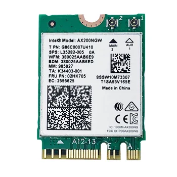 WiFi 6 Двухдиапазонная Беспроводная Сетевая карта для AX200NGW 2400 Мбит/с PCIE WiFi Адаптер M.2 AX200802.11Ax Windows 10 Wifi Адаптер