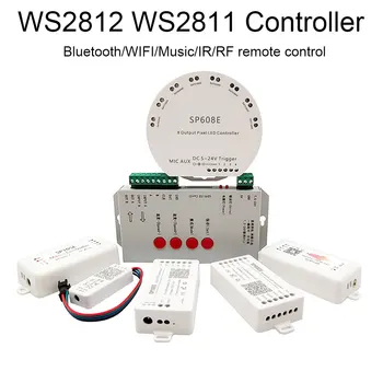 WS2811 Контроллер WS2812B Bluetooth/WIFI/Музыка WS2812 Smart RGB Led Pixels Контроллер полосы SP107E SP108E SP110E T1000S DC5-24V
