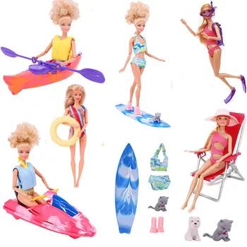 Аксессуары для Барби, лыжные инструменты, гребля на каноэ, спорт на открытом воздухе, аксессуары для дайвинга, подходит для 11,8-дюймовых кукол, подарочных игрушек