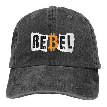 Бейсболки Rebel с козырьком от криптовалюты Bitcoin, солнцезащитные шапки для мужчин