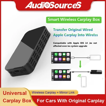Беспроводная коробка Carplay Ai с зеркальной связью 5G WiFi USB Video Wireless Carplay Box Подключи и играй для Audi VW Ford Hyundai