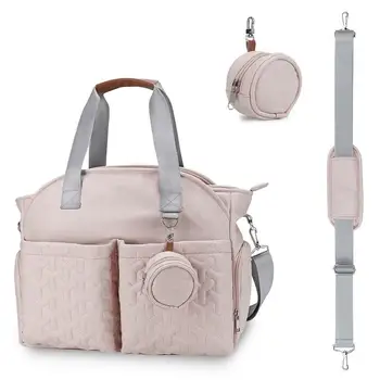 Большая сумка для подгузников на плечевом ремне, Модная дорожная сумка для мамы, Портативная многофункциональная сумка для подгузников большой емкости