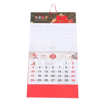 Бумажный календарь на 2024 год бумажный планировщик золотой лист лунный Новый год дракон художественная традиция китайский