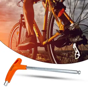 Велосипедный ключ, практичный дизайн с Т-образной ручкой, долговечный Универсальный Велосипедный шестигранный ключ, ручной инструмент для ремонта шоссейного велосипеда