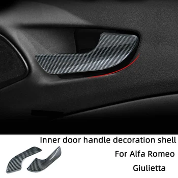Внутренняя ручка двери, Декоративная оболочка, защитный чехол, автомобильные наклейки для Alfa Romeo Giulietta, аксессуары для интерьера, отделка