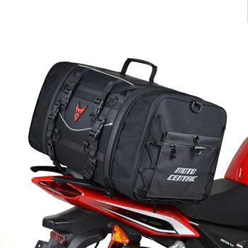 Водонепроницаемая сумка на заднее сиденье большой емкости 46L 43L, сумка для езды на мотоцикле, Светоотражающая расширяемая портативная сумка для путешествий на открытом воздухе