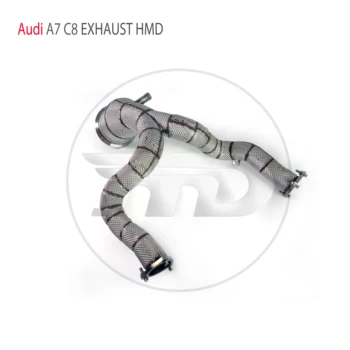 Выпускная система HMD Высокопроизводительная Водосточная Труба для Audi A6 A7 C8 3,0T Автомобильные Аксессуары С Каталитическим Коллектором