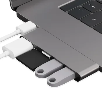Высококачественный USB C Концентратор PD Зарядное устройство USB C Зарядное устройство Кард-ридер Разветвитель док-станция для MacBook HP Dell Samsung Asus ZenBook Huawei Mi