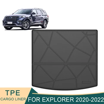 Для Ford Explorer U625 G6 2020-2022 Автомобильный Грузовой Лайнер Всепогодный TPE Нескользящие Коврики для Багажника Водонепроницаемый Лоток Для Багажника Аксессуары Для Ковров