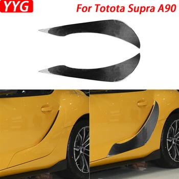 Для Toyota Supra A90 2019-2022 Настоящее Углеродное Волокно Боковая Дверь Вентиляционная Панель Крыла Декоративная Крышка Аксессуары Для Украшения Автомобиля Наклейка