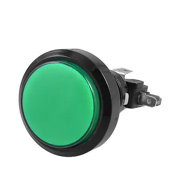 Зеленая светодиодная лампа Диаметром 36 мм, круглая кнопка с Концевым выключателем для аркадной видеоигры