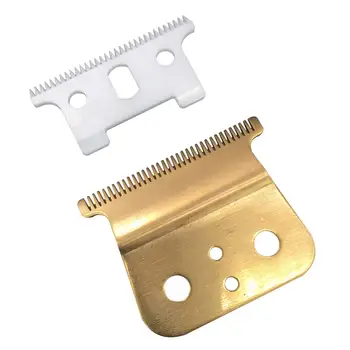 Золотое лезвие для Т-образного контура для Andis T Outliner, Сменное лезвие для Andis Gtx (белое Т-образное лезвие + лезвие из Глодовой стали)