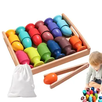Игрушка-чашка для яиц Монтессори, сортирующая цвета, игрушка для детей, интерактивная игрушка для раннего обучения родителей и детей, улучшающая практические навыки