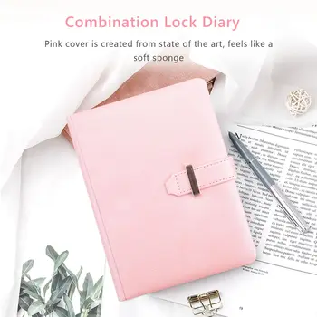 Кодовый замок в форме сердца, дневник с ключом, Личные органайзеры, Секретный блокнот, подарок для девочек и женщин (розовый)