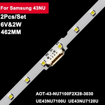 комплект из 2 предметов, светодиодная лента 462 мм для Samsung UE43N5570AU 43NU7100 UE43NU7100 UN43NU7100 UE43NU7100U BN61-15482A UE43NU7120U UE43NU7170U