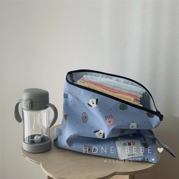 Корейская многофункциональная сумка для детских подгузников, Оксфордская портативная сумка для мамы для новорожденных, Детская сумка для подгузников, Дорожные косметички