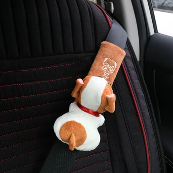 Милый Мультяшный Автомобильный Универсальный чехол для ремня безопасности, плечевой ремень, подушка для ремня безопасности, Теплый фланелевый защитный коврик для детей, Дети